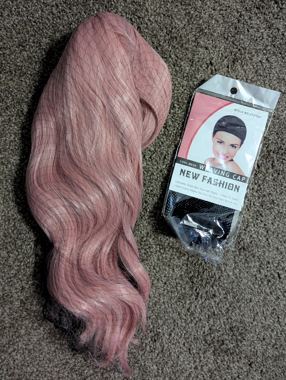 Cosplay Wig Anime Hair Lolita Bangs Costume Cute Girly Medium Length Full Pink